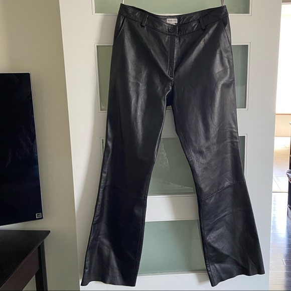 Black Leather Pants - Picture 2 of 6